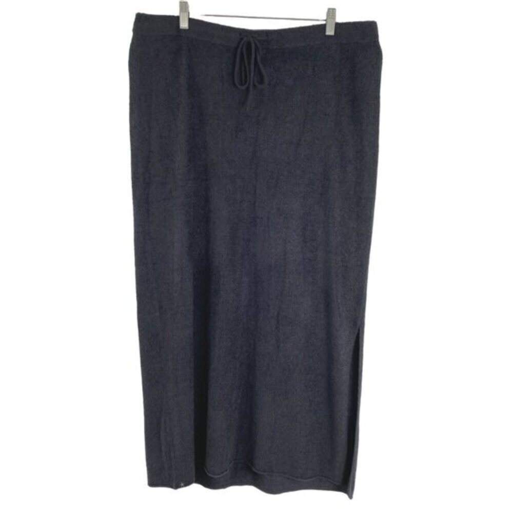 Barefoot Dreams Cozychic Lite Maxi Skirt Women's 1X Black‎ NWT SS-1278